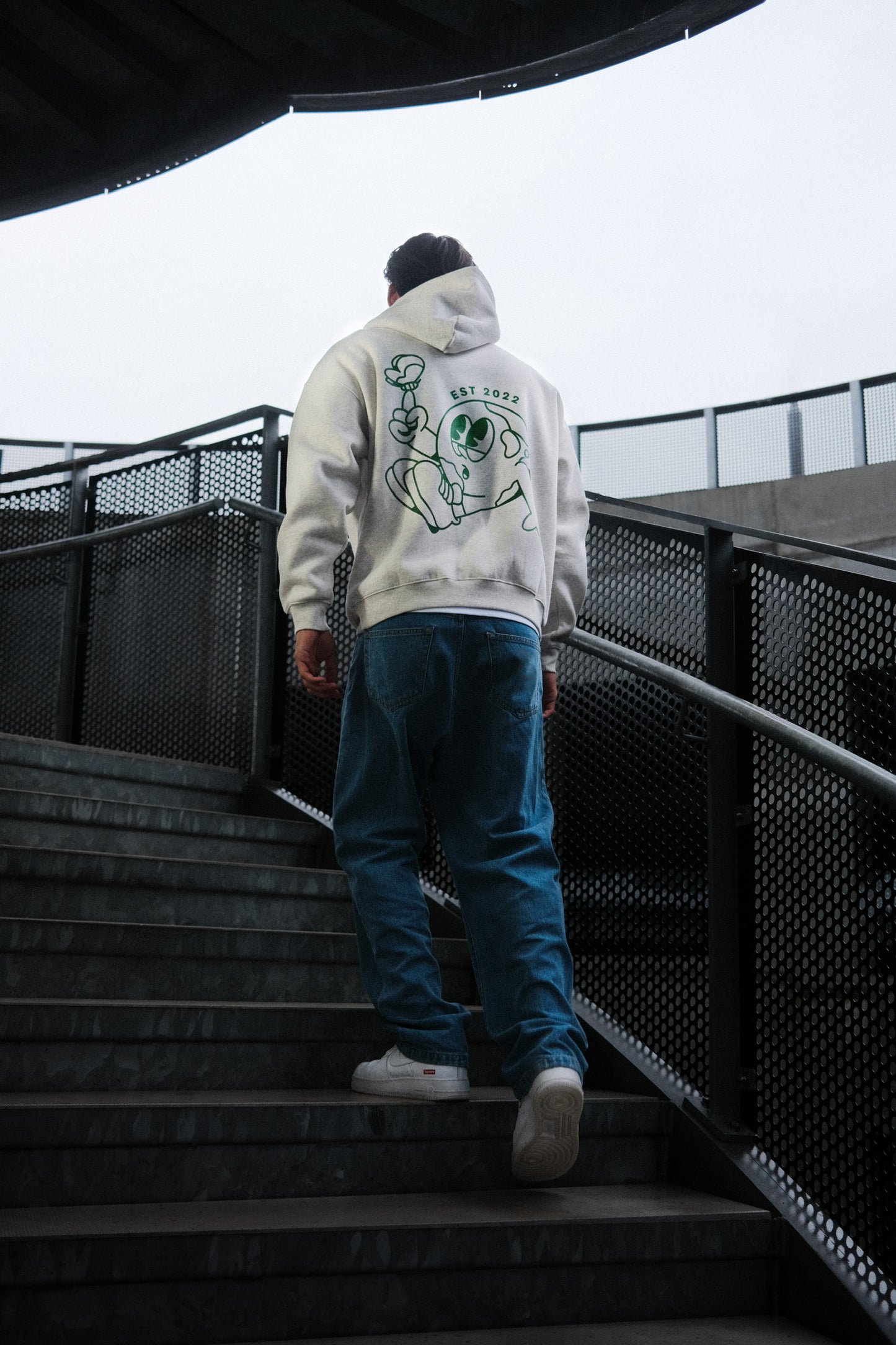 A'REVE Oversized Hoodie - Light Grey