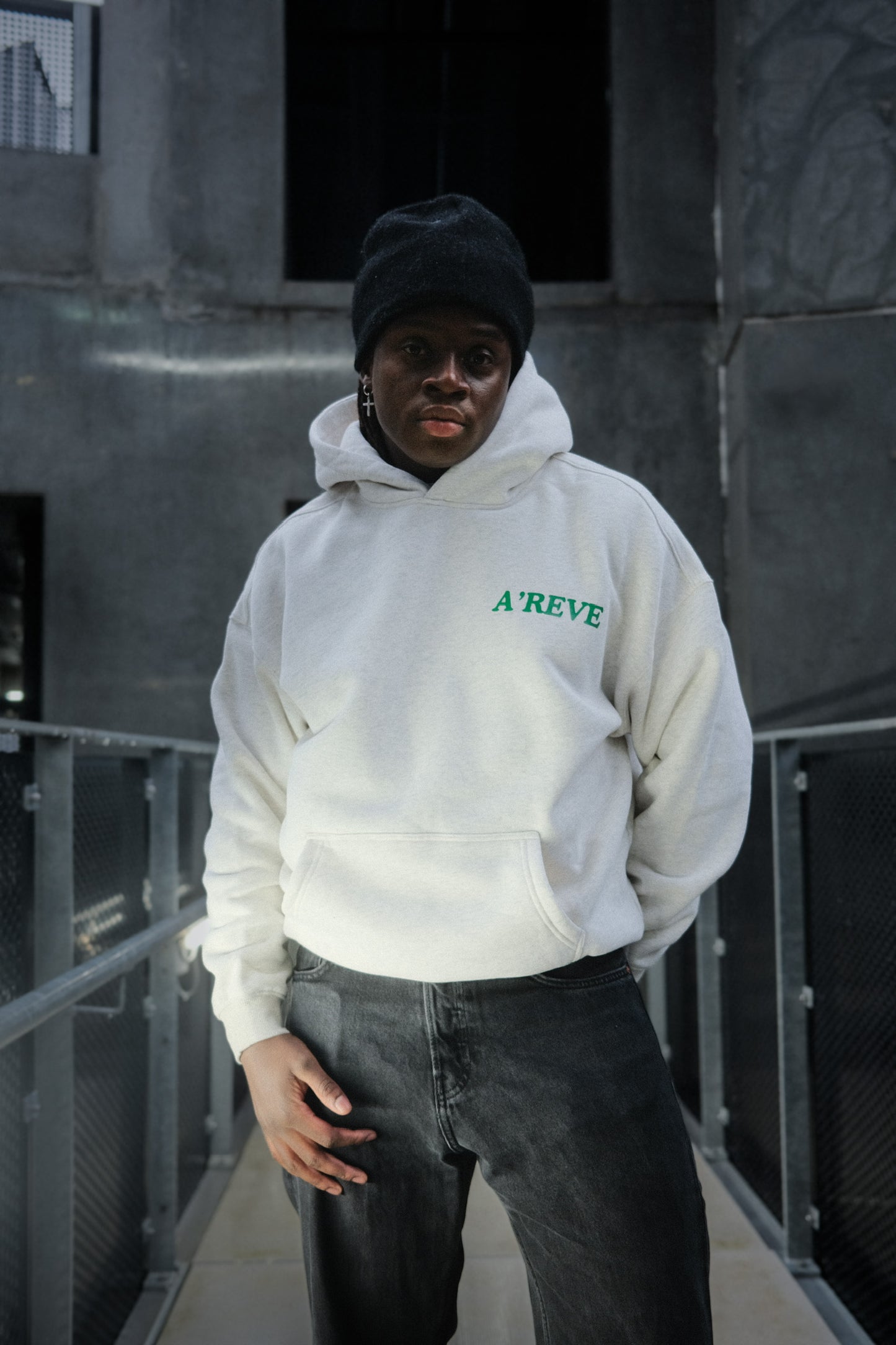 A'REVE Oversized Hoodie - Light Grey
