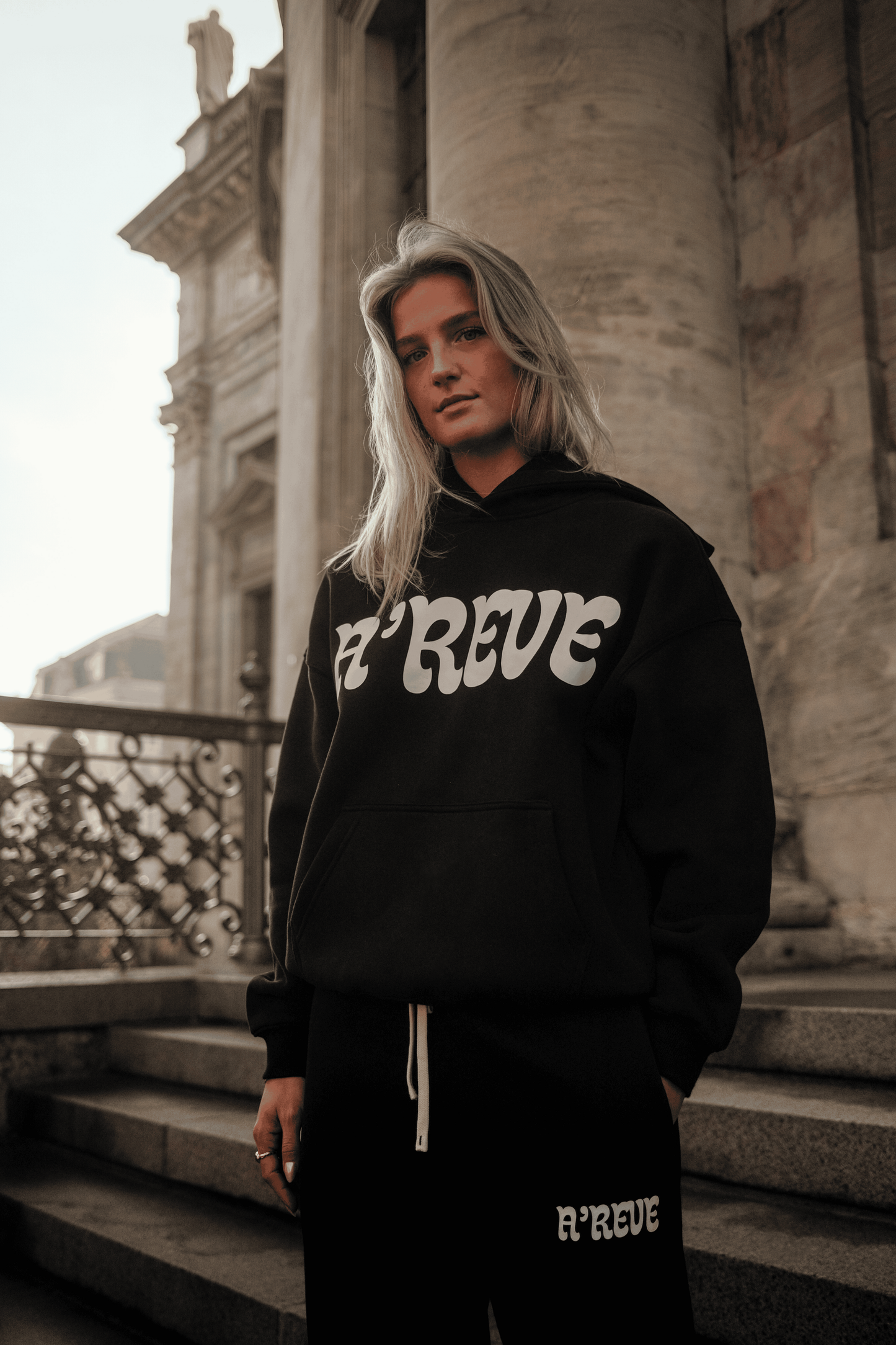 A'REVE Oversized Hoodie - Black