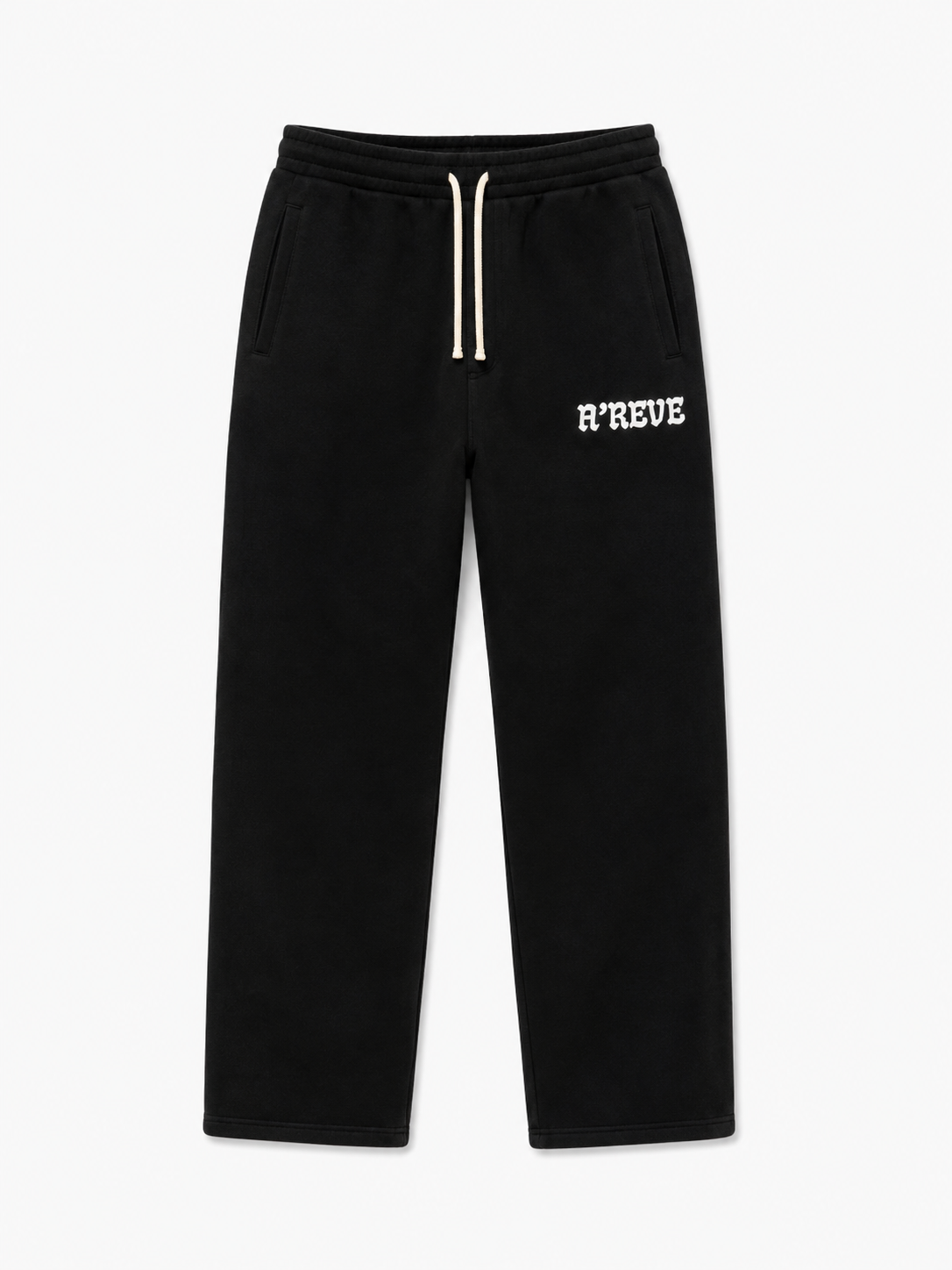 A'REVE Straight Leg Sweatpants - Unisex - Black