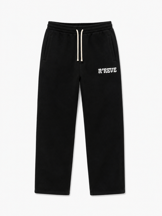 A'REVE Straight Leg Sweatpants - Unisex - Black