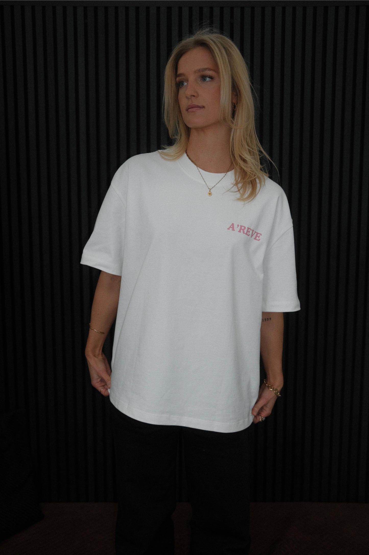 A’REVE Box Fit Heavy Tee - White