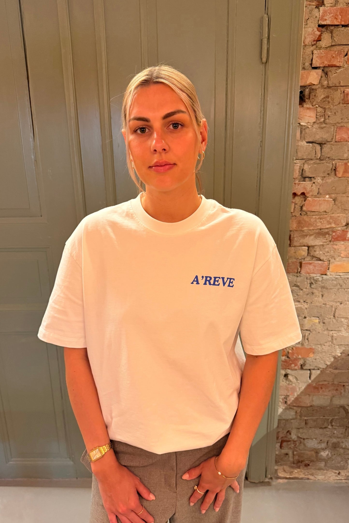 Oversized Box Fit, Unisex - Cream/ Off White